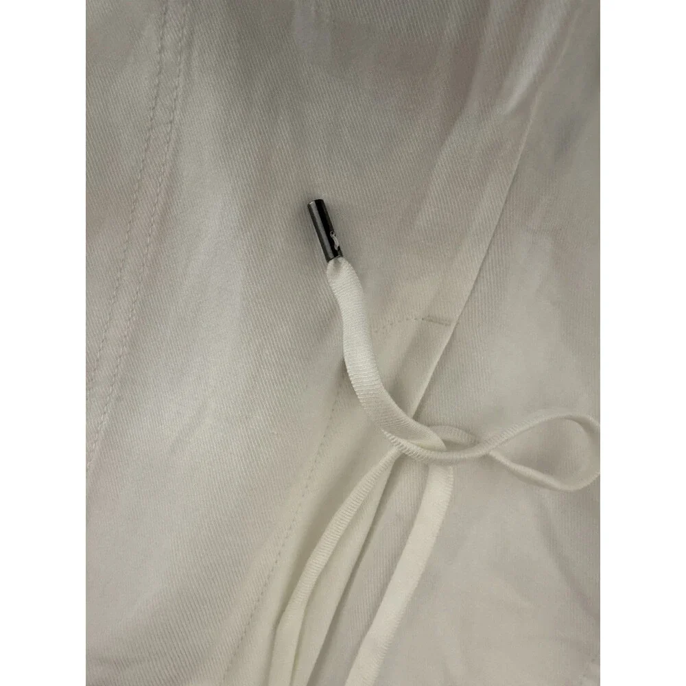 Banana Republic Pants Large White Womens Linen Blend Pull On Lagenlook NWOT